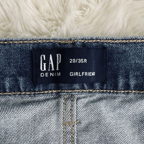 Gap Girlfriend Ankle Jeans Plus 20 (41x25) Blue Denim Stretch Womens - Picture 4 of 9